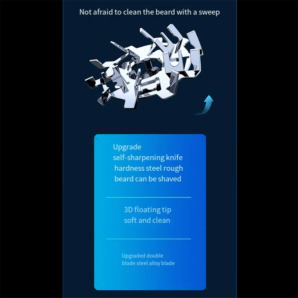 AstronsomElectric-Rasoir électrique pour homme avec lumière RVB, portable, USB, mini rasoir de voyage B