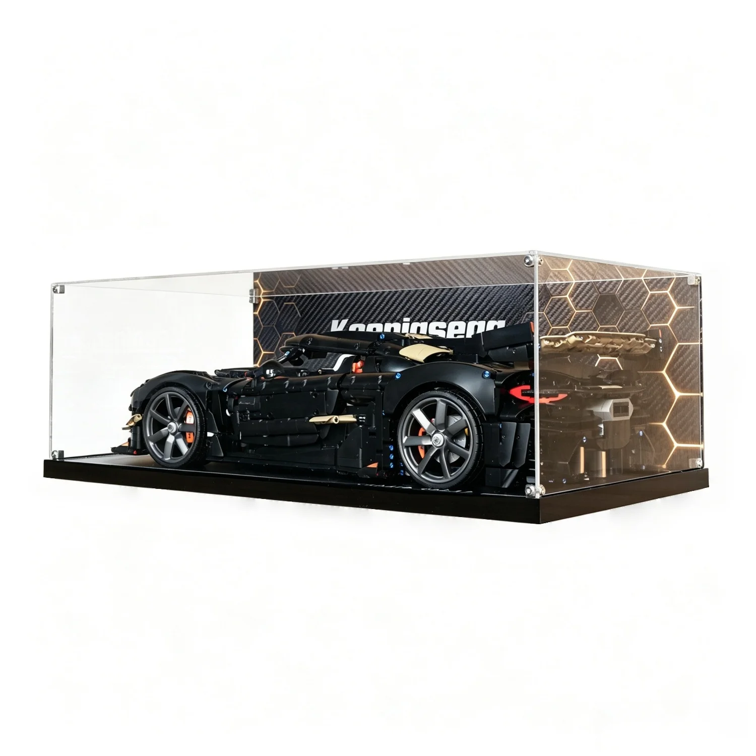 New 3mm Acrylic Dustproof Display Box for Lego 42232 Sadair's Spear Race Car Model ShowCase Storage Box(Lego Set not Included)