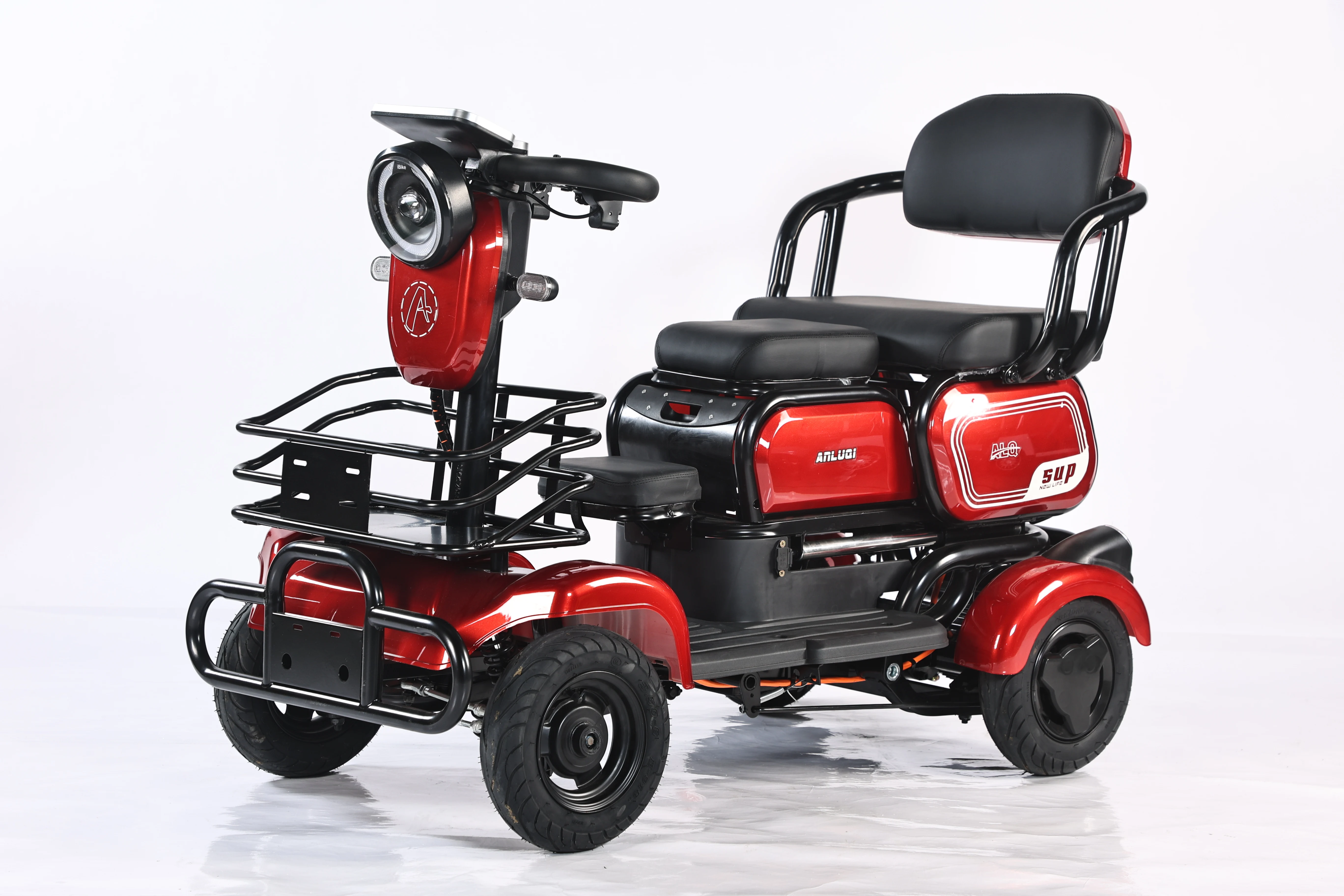 Three People Ride 4 Wheel Electric Car Open Body 800w Motor Adult Elderly Travel Factory Direct Sales