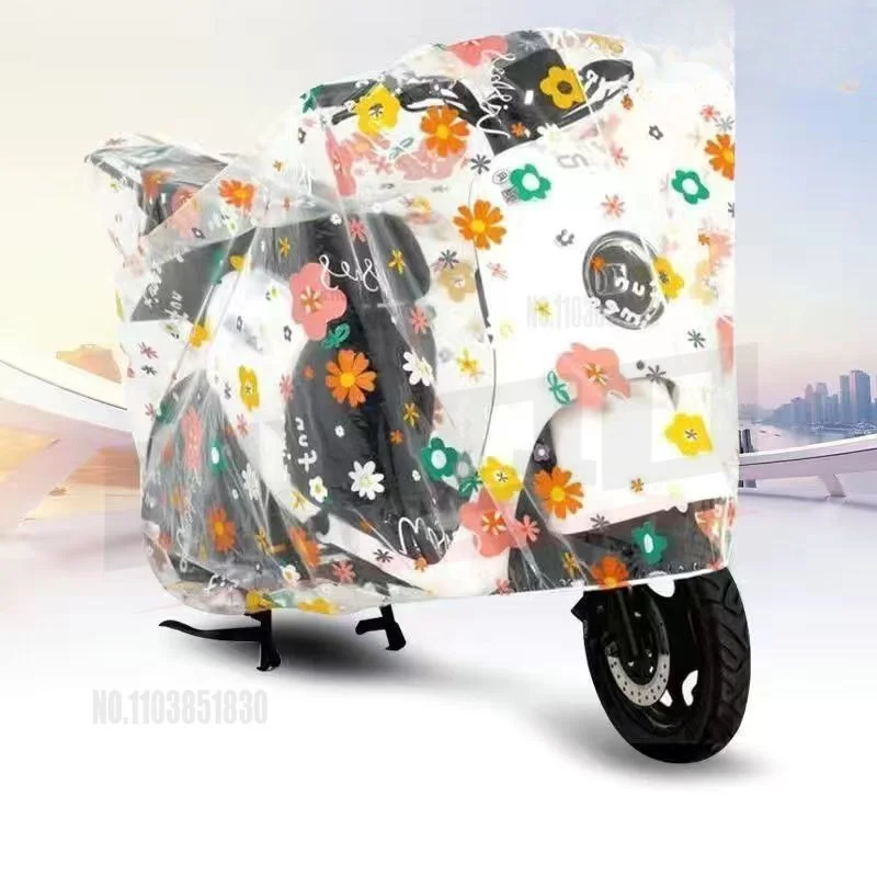

Universal rainproof car cover transparent cartoon electric vehicle rain cover sun protection dustproof frosted full cover
