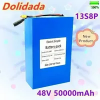 New 18650 battery lithium-ion battery pack 48V 50000mAh 13S8P for electric scooters, bicycles, customizable plug, EU/US charger