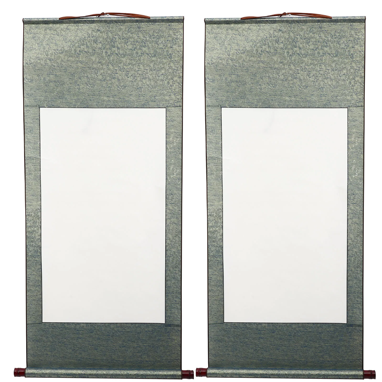 

2pcs Blank Hanging Scroll Paper Portable Calligraphy Art Scroll For Writing Practice Office Decoration Supply