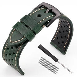 Cowhide Watchbands 20mm 22mm Genuine Leather Vintage Wrist Strap Belt For Samsung Galaxy Watch 46mm Bracelet
