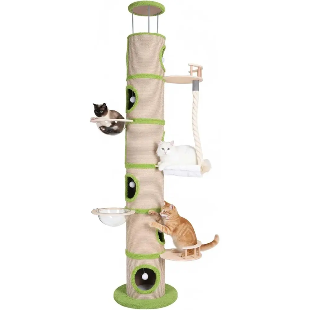 

Giant Cat Tower with Sisal Pad for Climbing and Scratching, Ideal for Maine Coon Cats