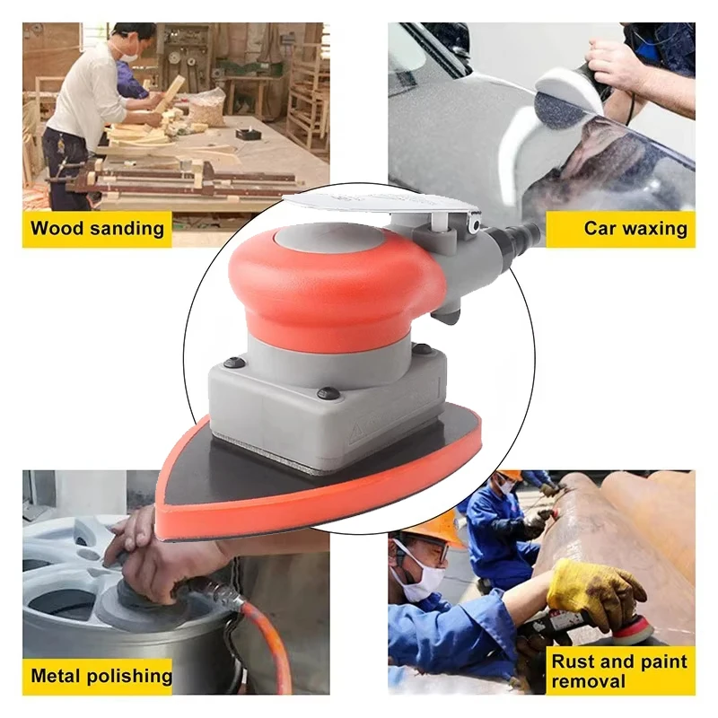 90*130mm grinding polishing machine Triangle specifications pneumatic tools indoor square car seat wood sandpaper machine