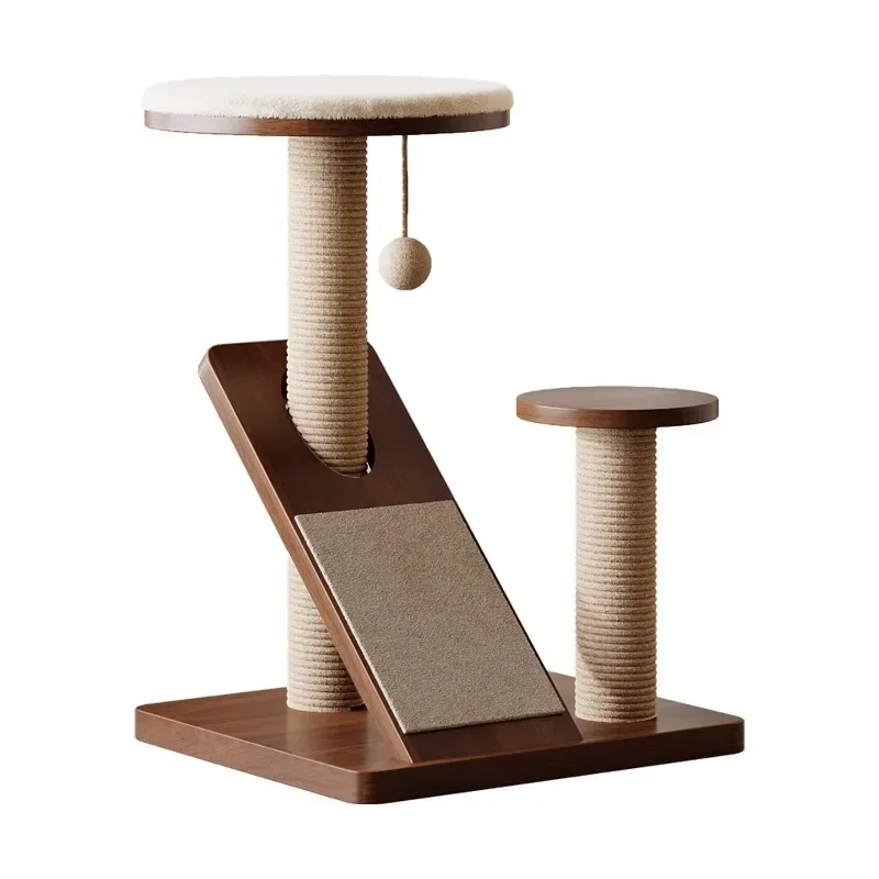 Solid wood cat climbing frame small toy sisal kitten cat litter cat tree integrated does not occupy an area