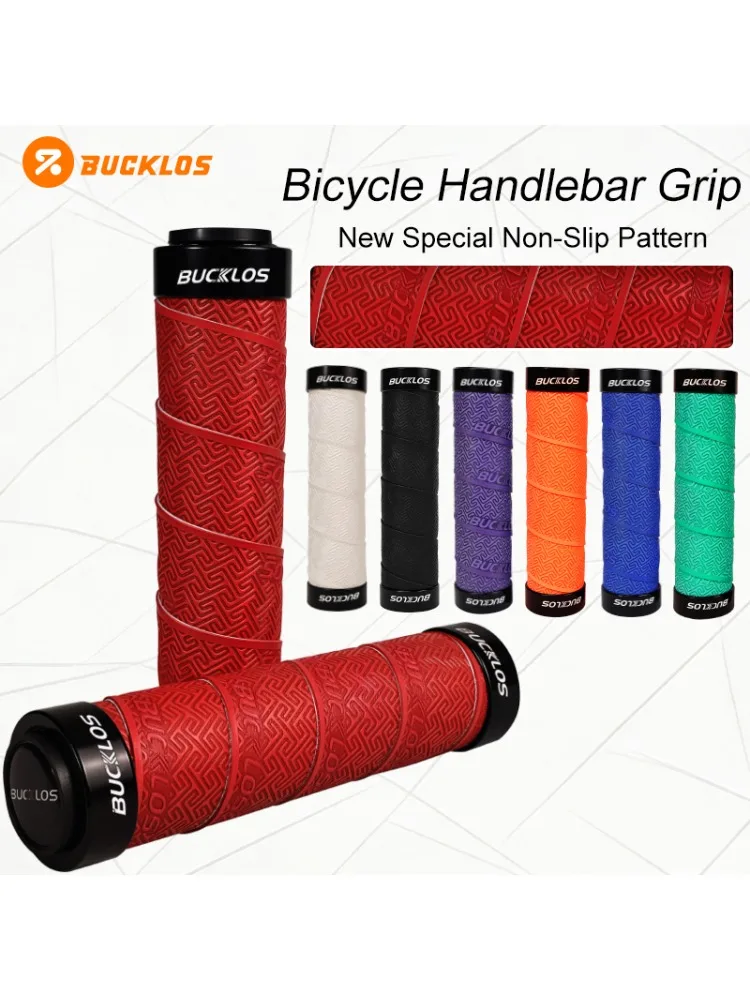 AliExpress NONE 1Pair BUCKLOS PU+EVA Bicycle Handlebar Grip for MTB Non-Slip Bike Cuffs Aluminum Alloy Lock-on Bicycle Handles Cycling Parts