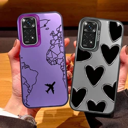 For Redmi Note 11 11S 14 13 Note14 Note13 Pro 5G 4G Case Shockproof TPU Soft Bumper Hard Back Cover Love Heart Aircraft Fundas