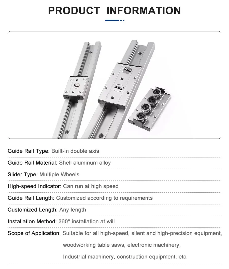 1pc Silber Integrierte Dual-achse Linear Guide SGR35 100mm Breite 100mm Bis 1150mm + 1pc SGB35 Block Cnc Holzbearbeitung 3D Drucker Teile – Detail 4
