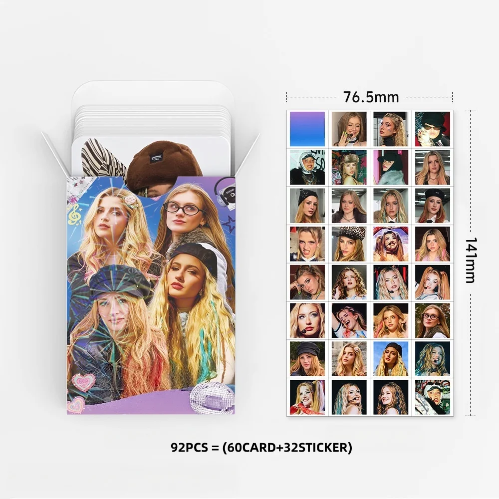 92PCS New Album Girl group K4OBerlinEnergy Photocards Stickers HD Fans Collection Cards Decorative Stickers Present Gifts