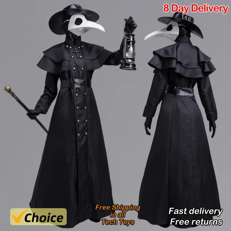 

M-XL Halloween Costume Couple Plague Doctor Dark Dungeon Hero Costume Birdsouth Girl Medieval Punk Style Costume Cosplay Gift