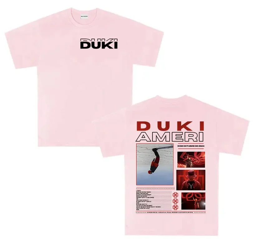 

Rapper Duki Antes De Ameri 2025 new album T Shirts Men's Hip Hop punk gothic T-shirt Harajuku Oversized Tshirt Streetwear