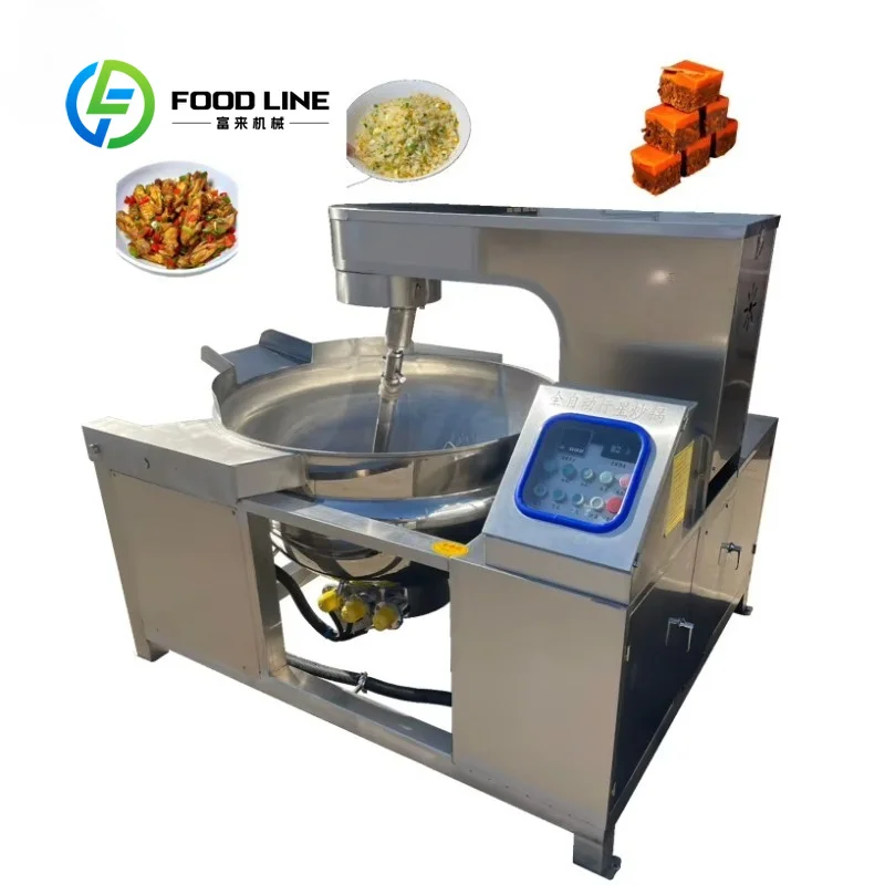 Customize Commercial Stainless Steel Planetary Stirring Frying Wok Tilting Large Capacity Industrial Sauce Cooking Mixer