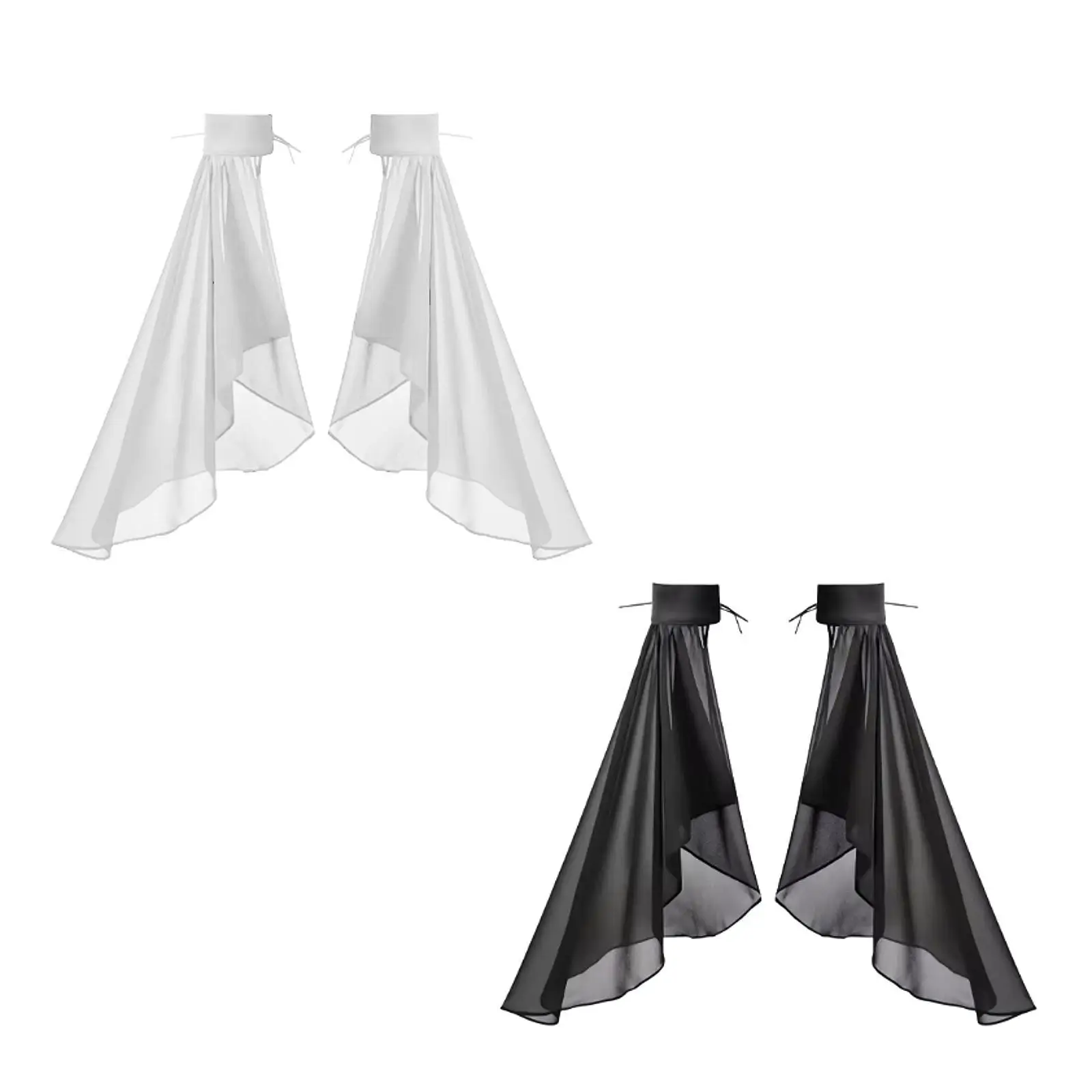 Satin-Chiffon, lange Tüllärmel, abnehmbare Armabdeckung, modisches Arm-Accessoire für Frauen, Herbst, Hochzeit, Cosplay