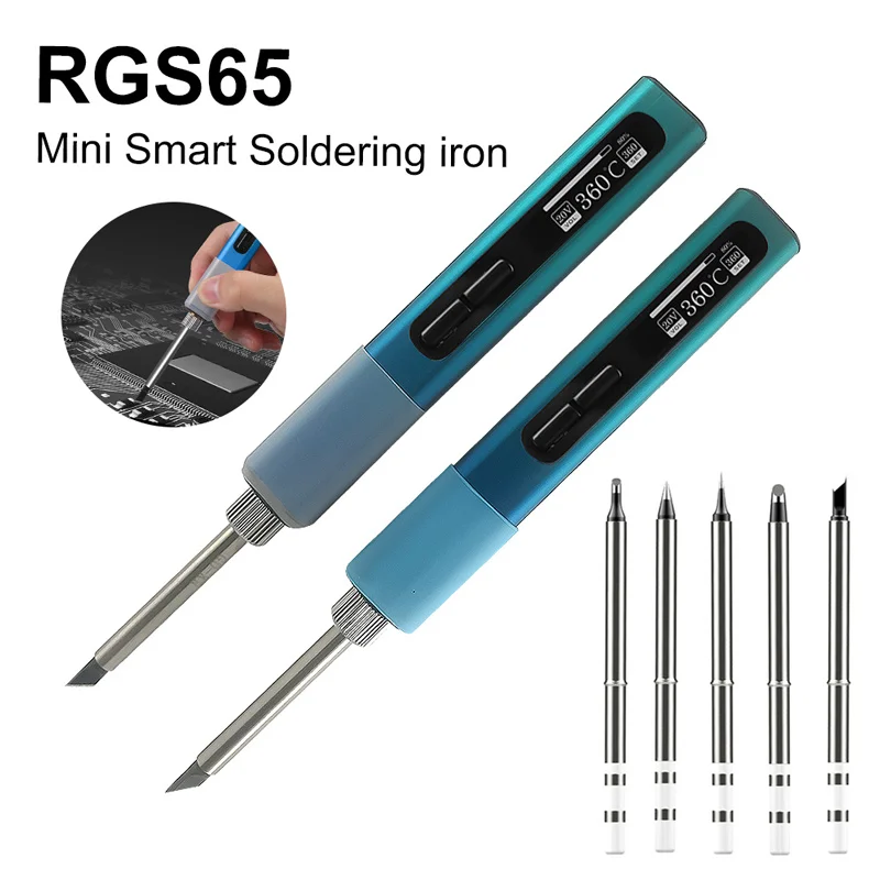 RGS65 portable digital fast heating soldering iron, multi-purpose PID temperature control, 65W mini smart soldering iron