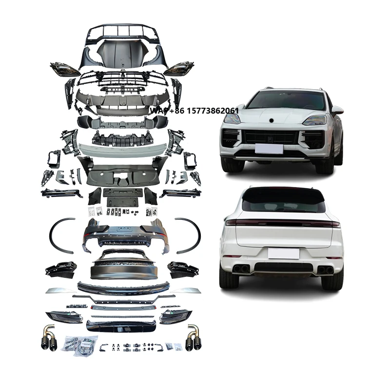 

Car Modification Upgrade 2024 Turbo GT Body Kit Front Bumper LED Headlights Sport Exhaust for cayen 2011-2017 Car Bodykit