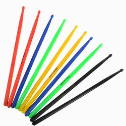 1 Pair 5A Nylon Drumsticks Colorful Plastic Drum Sticks With Non-Slip Handles Musical Instrument Accessories Percussion Tool