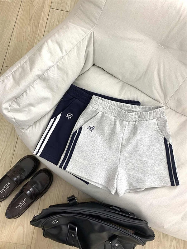 

Женские летние спортивные брюки Ele American Retro в стиле кэжуал, утягивающие, модные, с высокой талией, прямого кроя, из полиэфирного волокна