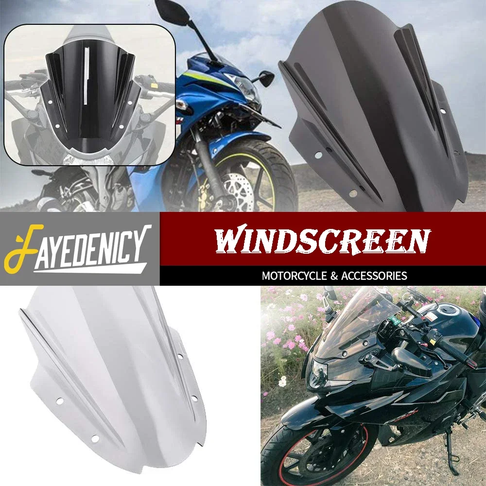

For 2017-2019 Suzuki GSX250R GSX 250 R 2018 Moto Sport Touring Racing Windshield Windscreen Shield Screen with Mounting Bracket