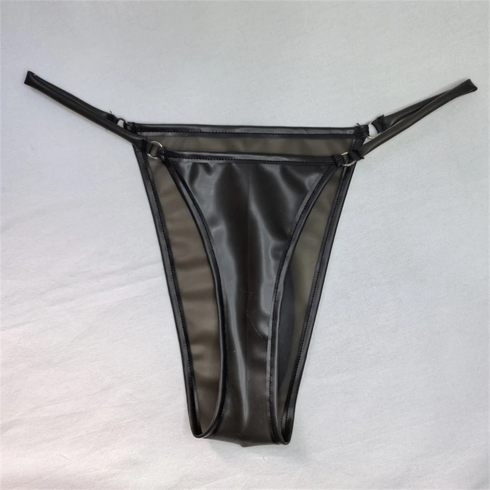 Lingerie Gifts Latex G-string Average Size Waist 26.0-39.4 Inches Average Size Classic Style Solid Color Tight Fit