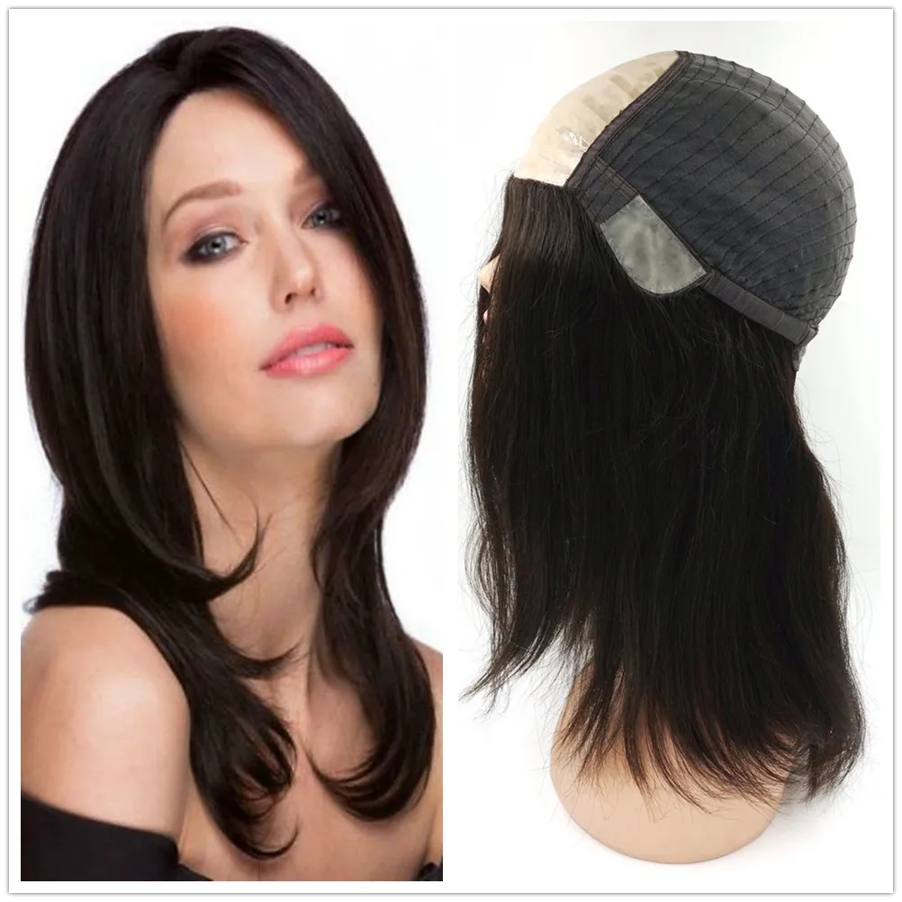 

Hstonir Short Wigs Human Natural Hair Wig 100% European Remy Hair Women's Wigs For Female Jewish Tops Kosher G028