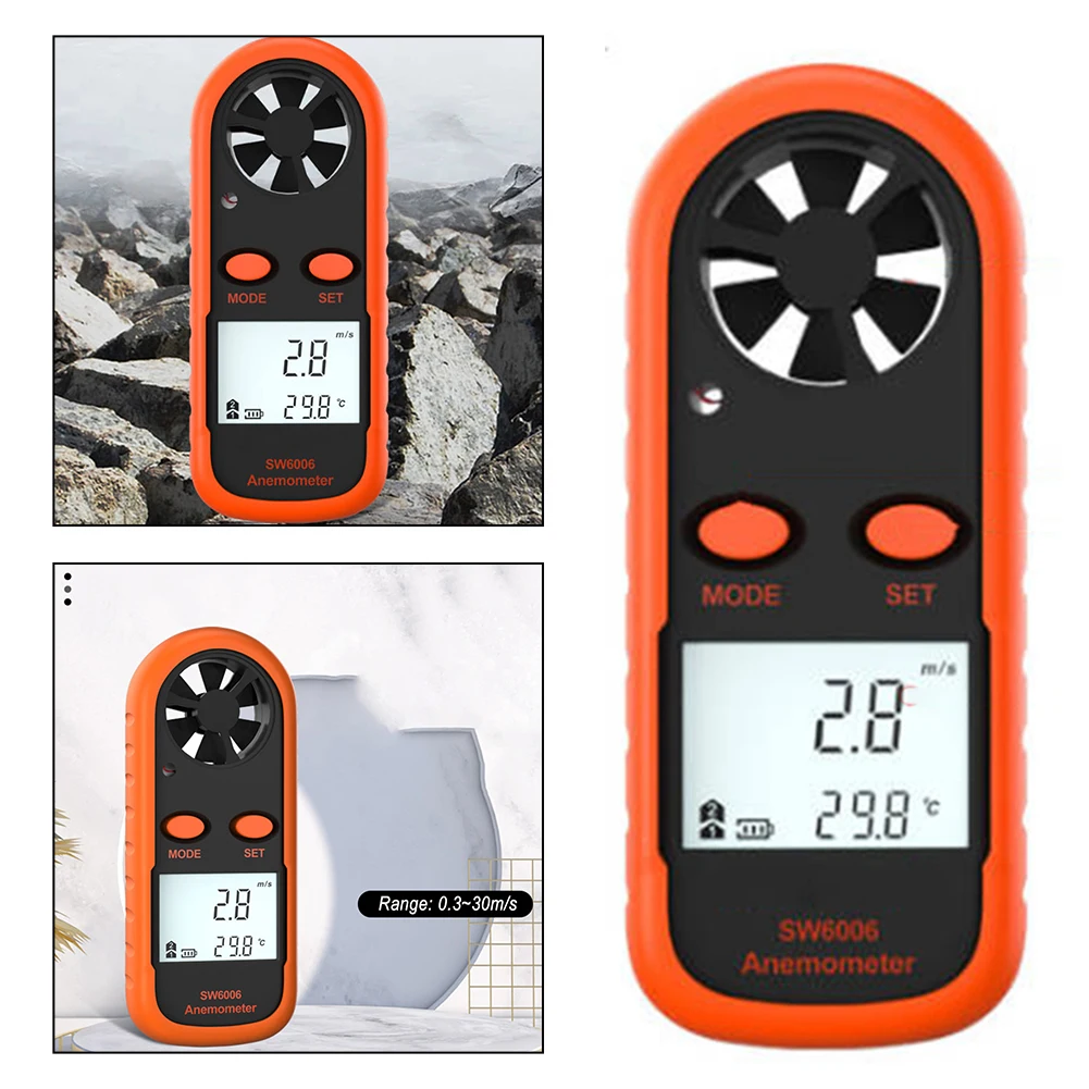 Anemometer Handheld, Light Weight Digital Wind Speed Meter Vane Anemometer High Sales Of Tool Accessories