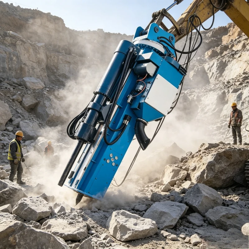 Integrated Rock Drill and Splitter Machine Crawler Hydraulic Equipment For Highway Tunnel Basalt Rock Road Foundation Breaking