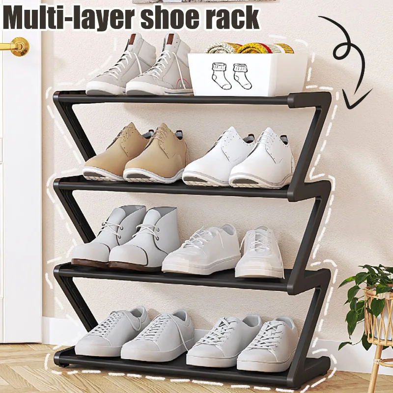 2026 قابل للتعديل على شكل حرف Z رف الأحذية تخزين الأحذية المنزلية قطعة أثرية عنبر متعدد الطبقات الجمعية رف الأحذية صانع الأحذية المنظم #2