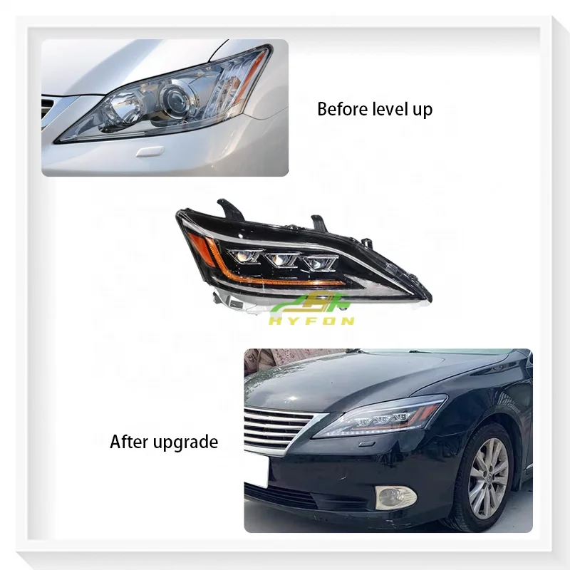 

BR BR For Lexus ES 2006-2012 Old to New Style Headlight ES240 ES350 Upgrade Three Eyes 2021 LED Style Headlight Plug and Play