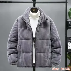 Plus Size 4XL 5XL giacca invernale autunnale da uomo parka spesso caldo Streetwear cappotto di cotone Mens cappotto caldo uomini Outwear per l'inverno