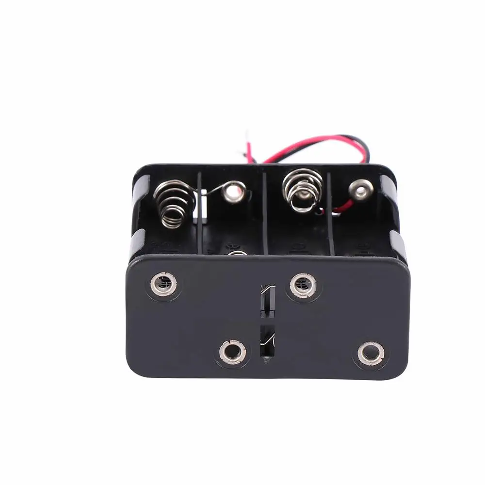 AA Batteries with Wire Lead Rechargeable Battery Box Plastic Batteries Stack Battery Holder Box Battery Case Battery Clip Slot