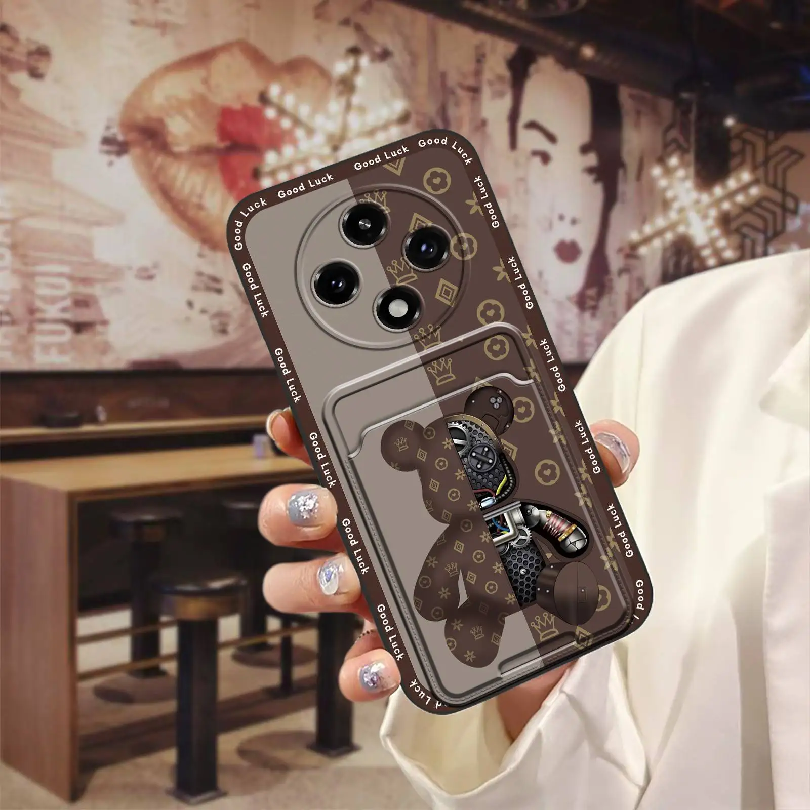 

TPU Card bag Phone Case For OPPO A3 Pro 5G China/F27Pro/F27PROPlus Shockproof Anti-knock Back Cover protective Cartoon