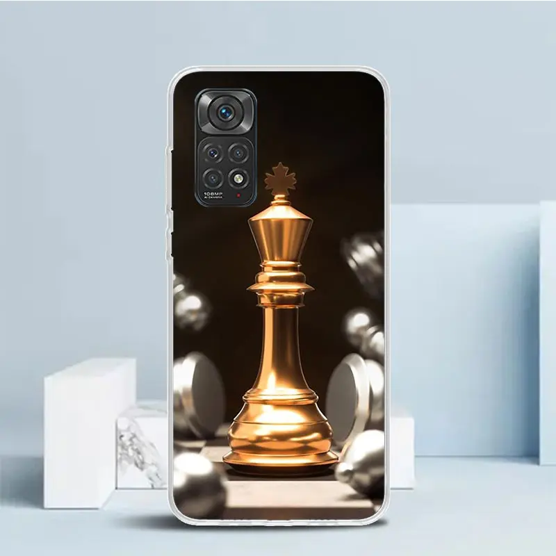 Competitive Chess Game Phone Case For Xiaomi Redmi Note 13 12S 12 11S 11 11T 11E Pro Plus 10S 10 9S 9 8T 8 7 + Soft TPU Back Cov