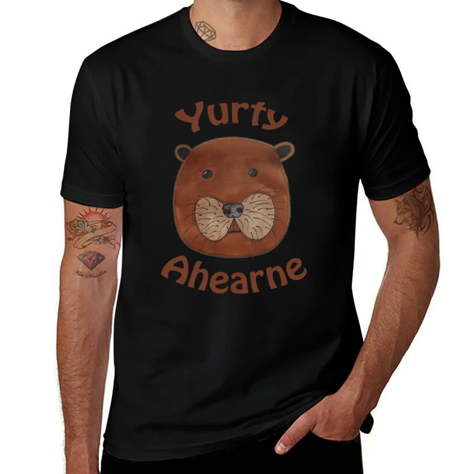 Otter Yurty Ahearne Patron Saint of the Blindboy Podcast T-Shirt anime stuff cotton graphic tees sweat men t shirts