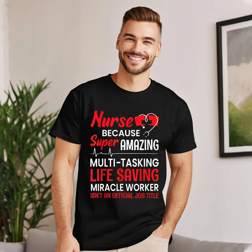 

Funny Nurse Women Nursing C O-Neck T-shirts NEW YEAR DAY Group Tops Tees Short Sleeve Latest 100% Cotton Tops Shirts Youth