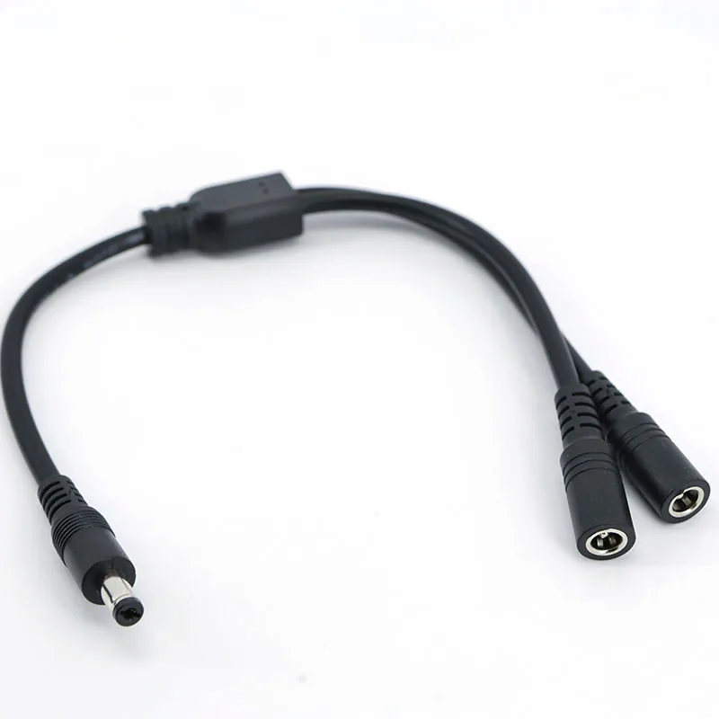 

10 шт., 18awg, 7A, 30 см, 12 В постоянного тока, 24 В, 1 штекер на 2 гнезда, 2-полосный разветвитель, адаптер питания постоянного тока, удлинительный кабель 5,5x2,1 мм T1