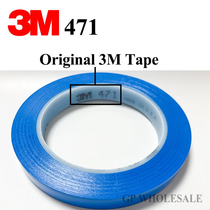 4 ~ 5 ~ 15 ~ 20 مم اختيار واسع 3M 471 شريط فينيل قوي للشاحنة والمركبة والدراجات النارية وقناع طباعة لوحة السيارات منحنى الأرضية، أزرق #1