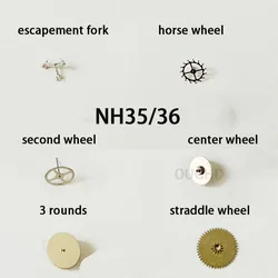 original suitable for Seiko NH35 NH36 movement Escapement fork horse wheel three second wheel center wheel straddle wheel