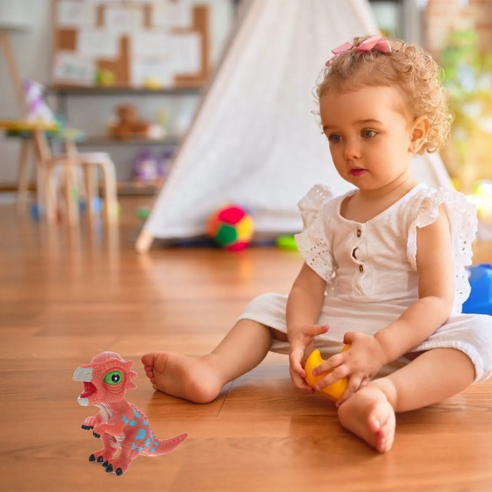 Sound Dinosaur Simulation Cartoon Style Educational Kid Room Decoration Teaching Prop Realistic Barking Dinosaur Animal Figure