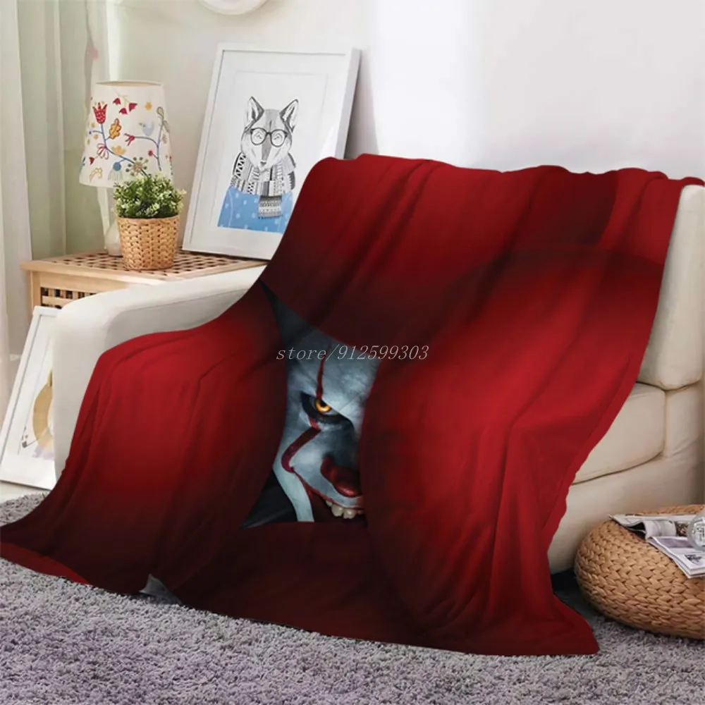 Happy Halloween Flannel Blanket Horror Movie Characters Collection Blanket 3D Print Travel Blankets Office Nap Blanket