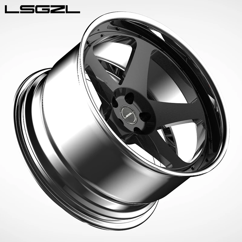 Custom 2 Piece Deep Concave Forged Alloy Wheel For Chevrolet C8 Mercedes G63 5x120 5x127 5x114.3 Matte Black Rims