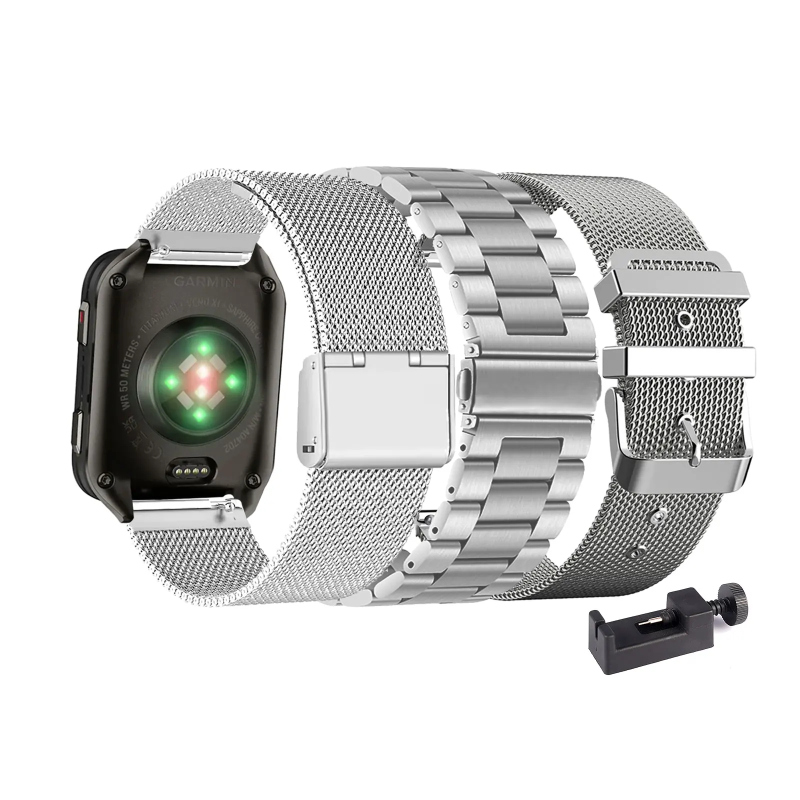 

3 металлических ремешка для Garmin Venu X1/Ticwatch Atlas для мужчин и женщин
