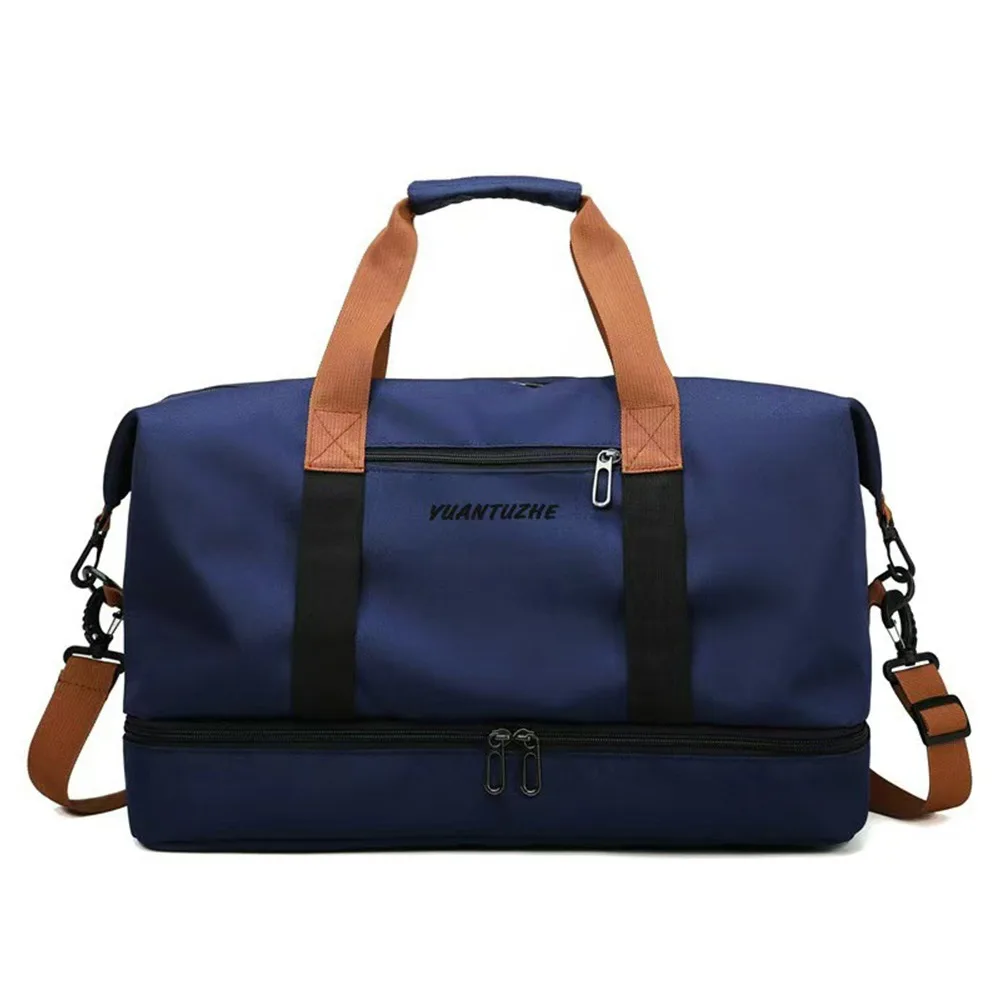 

Separate Wet Dry Portable Gym Bag Portable Handle Waterproof Design Travel Duffle Bag Large Capacity Fitness Bag Weekend Getaway