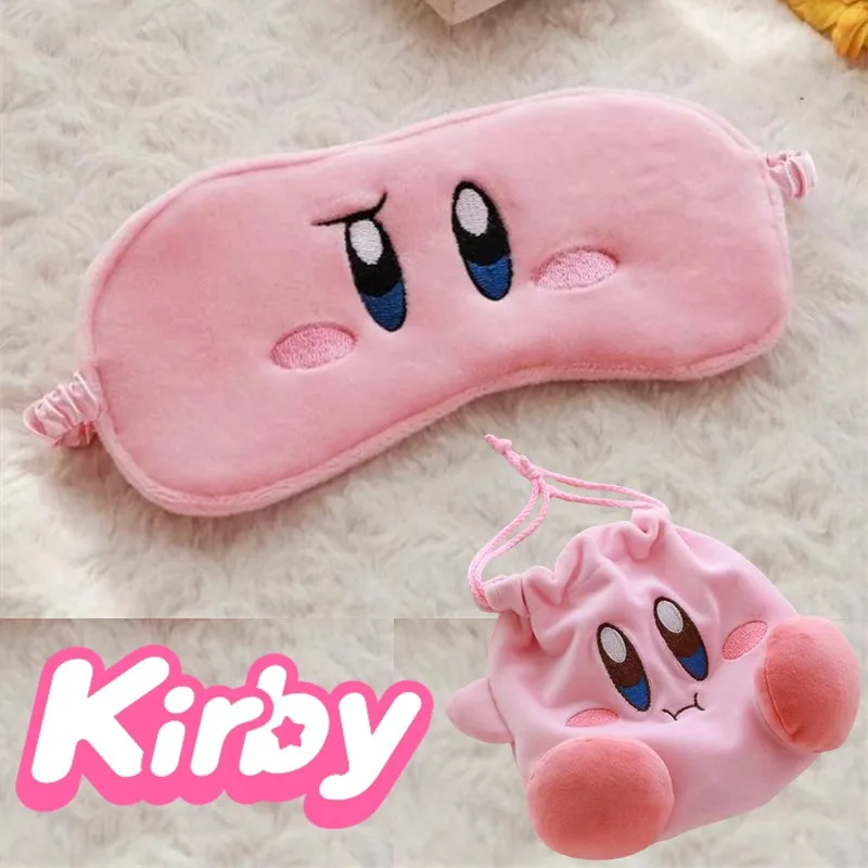 Маска для глаз Kirby Kawaii Sleep с повязкой на глаза, забавная повязка на глаза для женщин и девочек, помощь в путешествиях, студенческий сон, аниме, расслабляющий глаз, милая повязка на глаз