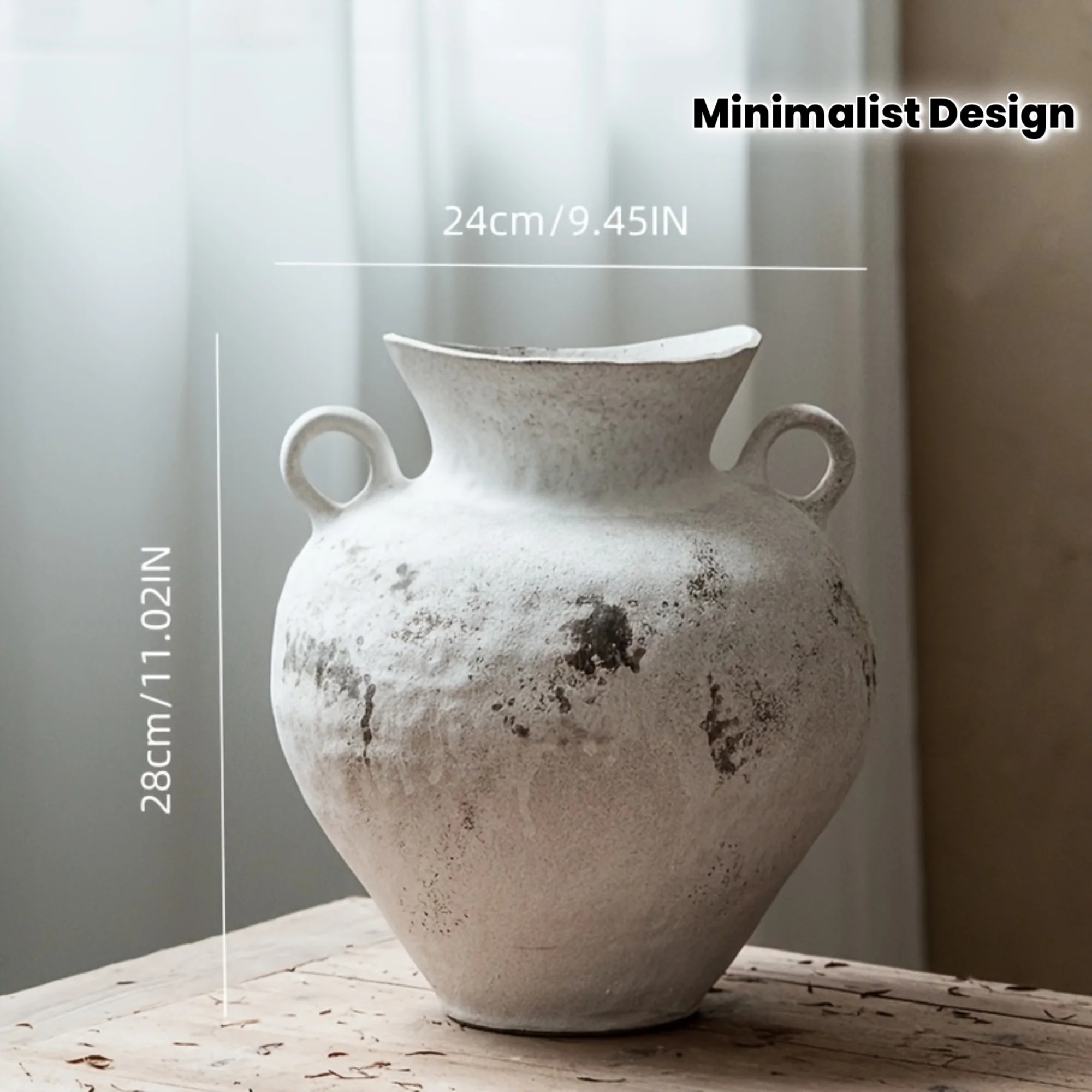 Vintage Ceramic Vase a Minimalist Retro Design Perfect for Hydroponic Floral Arrangements an Ideal Choice for Home