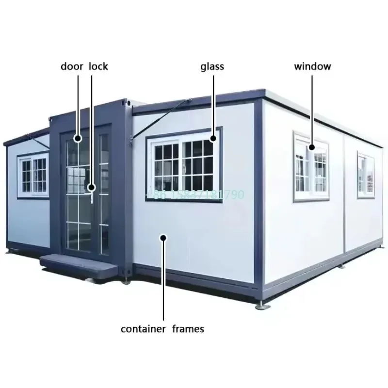 Low Price Tiny Home Folding Container House Customized Prefabricated Flat Pack Prefab Detachable Modular Container House for US