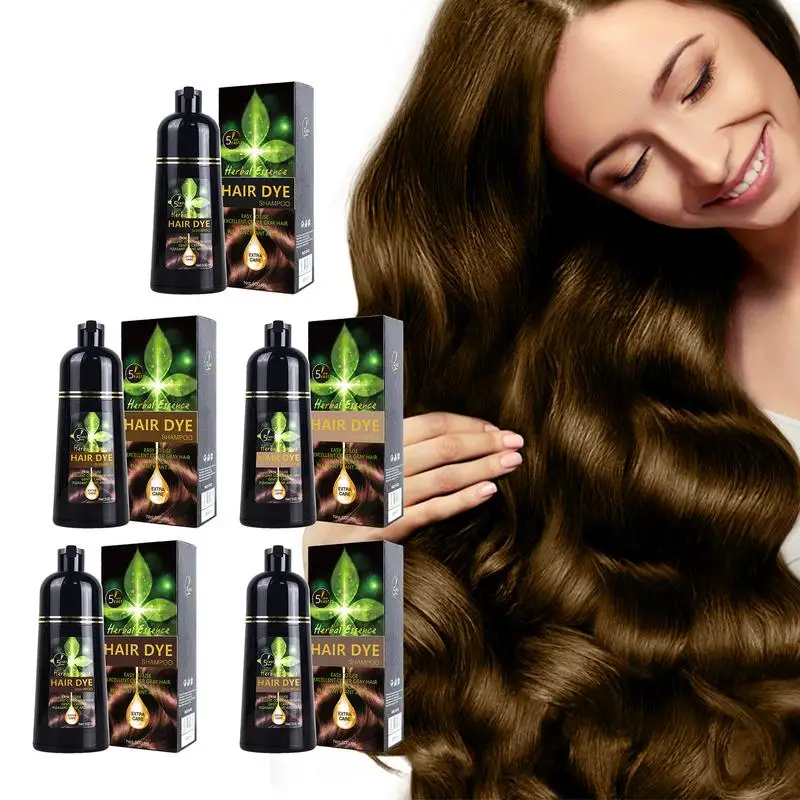 500ml Hair Dye Shampoo hair coloring shampoo Darkening Hairs Shampoo Hair Color Shampoo for Gary Hair Brown Black coffee