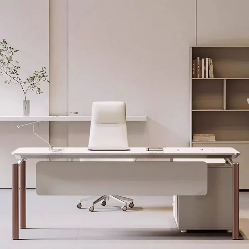 

Student Home Office Desk L Shaped Corner Reception Modern Work White Desk Executive Stand Scrivanie Per Computer Furniture