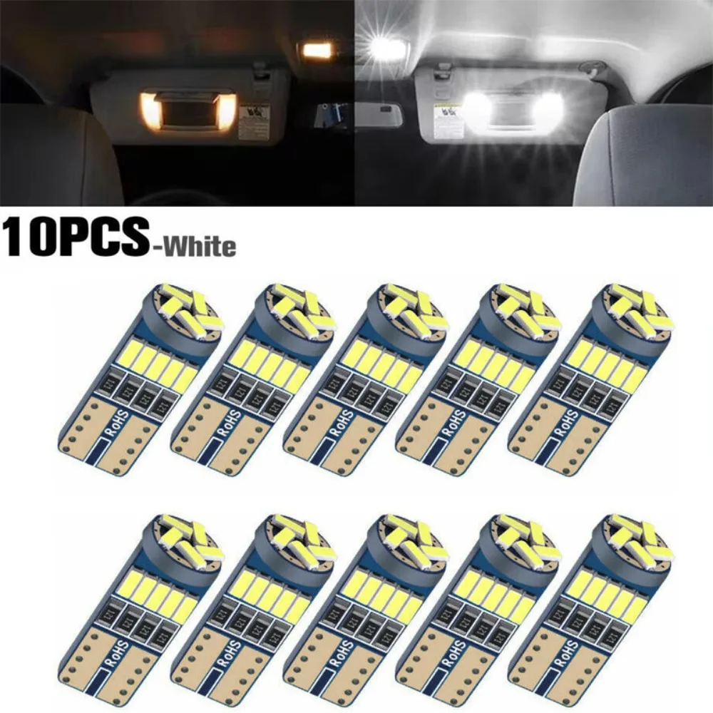 

10 шт. супер яркий T10 освещение номерного знака 194 12 В автомобильные светодиодные лампы для чтения W5W 168 автомобильные светодиоды свет