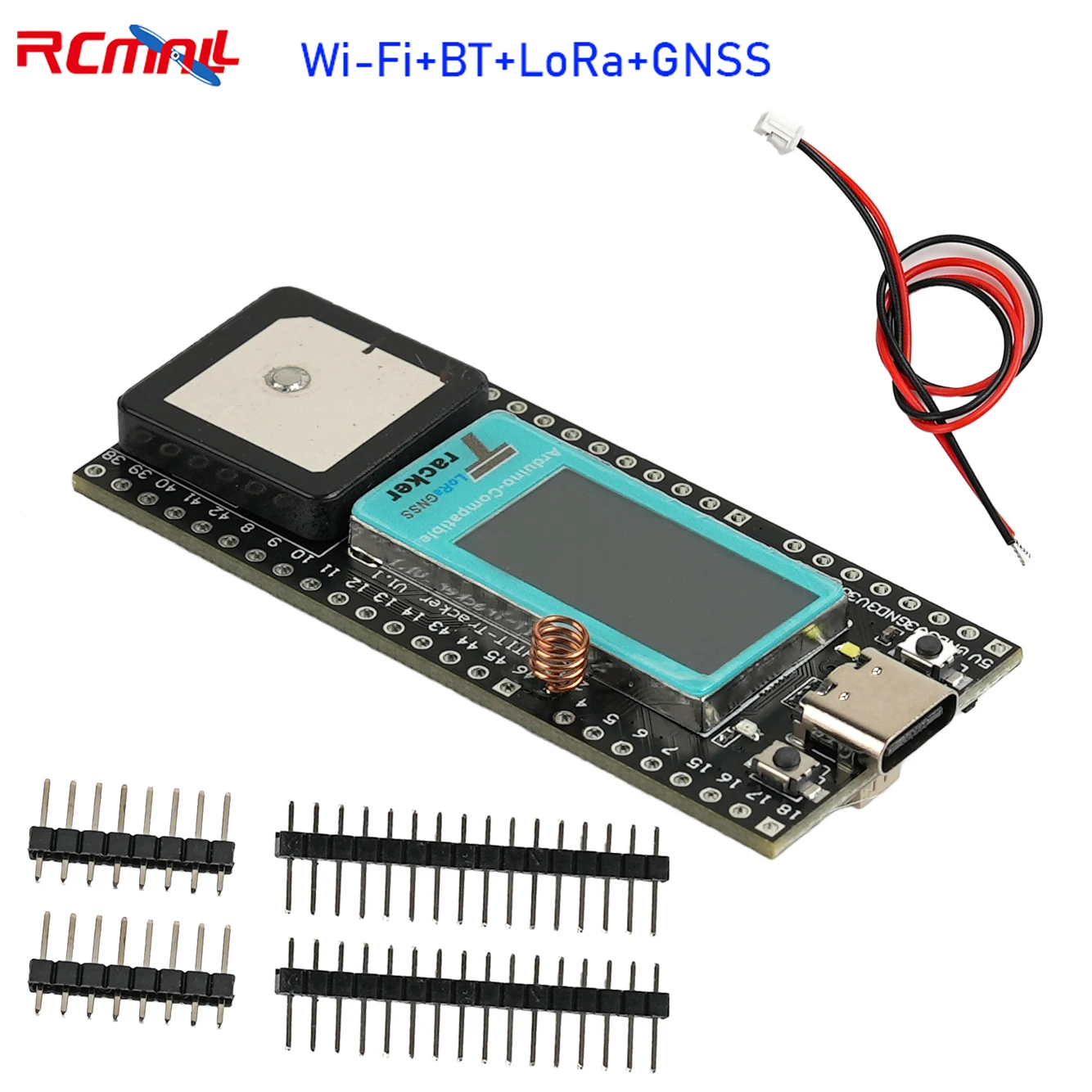 LoRa+GNSS Wireless Tracker Development Kit Wi-Fi+BT ESP32-S3 SX1262 LoRa UC6580 GNSS Receiver for Arduino Meshtastic IoT LoRaWAN